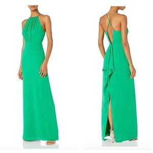 NWT Halston Heritage Green Viridian Evening Gown